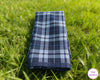Men’s Blue Plaid Cotton Handkerchief – Classic Check Pocket Hanky