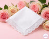 Bridal White Floral Lace Trim Handkerchief – Elegant Wedding Lace Hanky