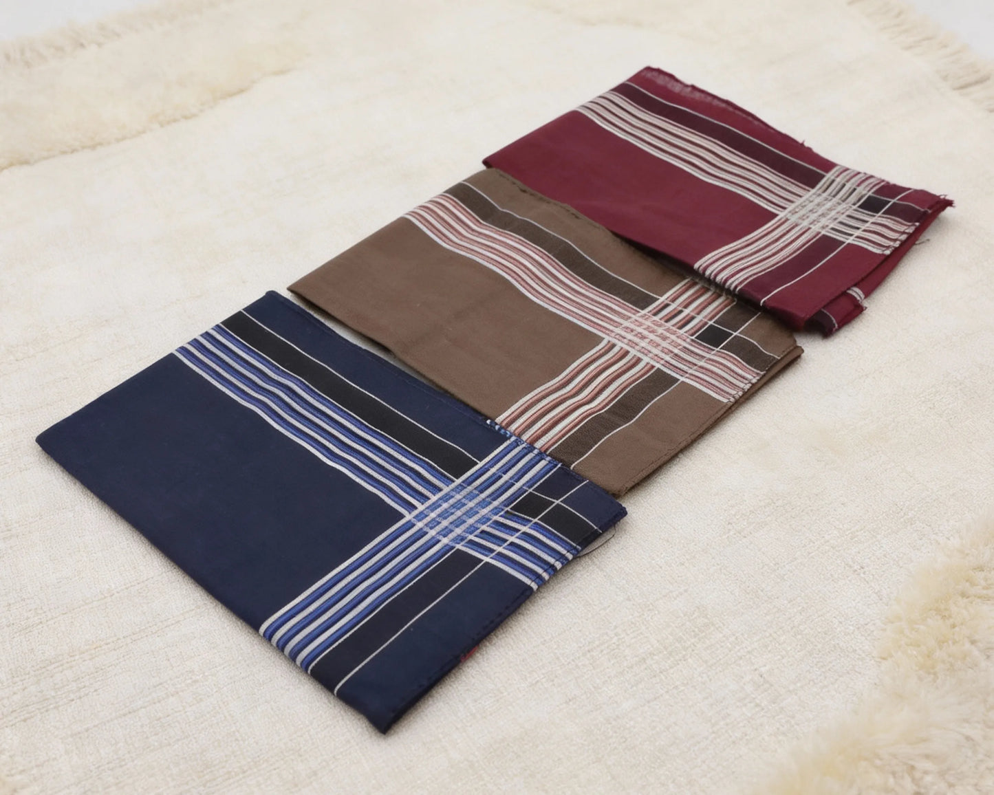 Soft Plaid Cotton Hankies for Men – Pocket Handkerchief 3 Pack
