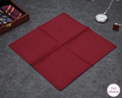 Premium Cotton Handkerchief for Men – Soft Plain Solid Hanky (Pack of 6)