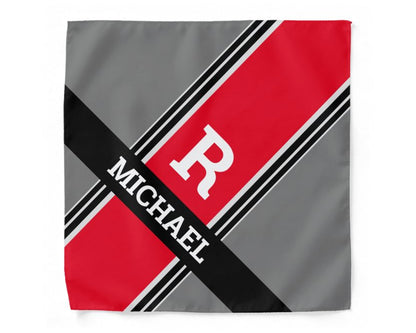 Bold Stripe Custom Initial & Name Bandana – Style Accessory