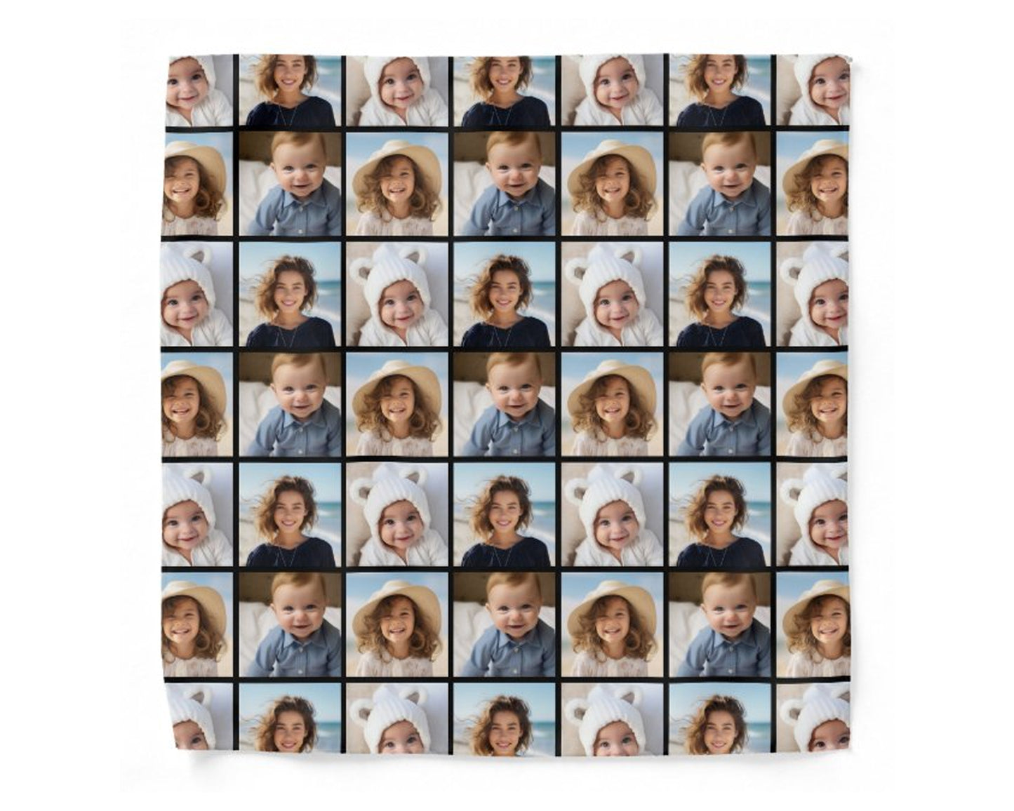 Personalized Full Your Choice Photo Collage Handkerchief