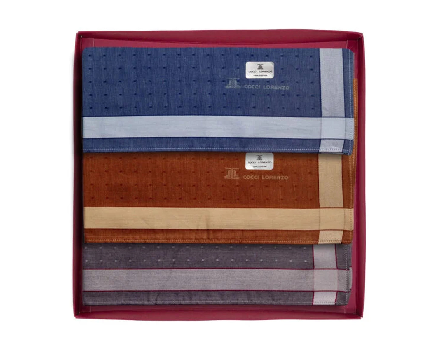 Elegant Men’s Handkerchief Set – Subtle Shades with Classic Borders Pack of 12
