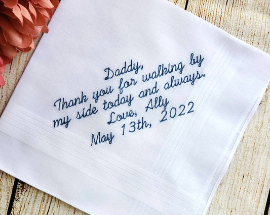 Wedding Handkerchief for Dad - Gift for Dad