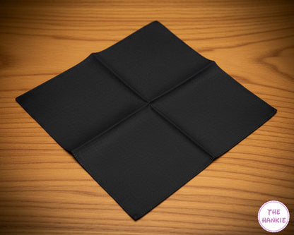 Premium Black Cotton Handkerchief for Men