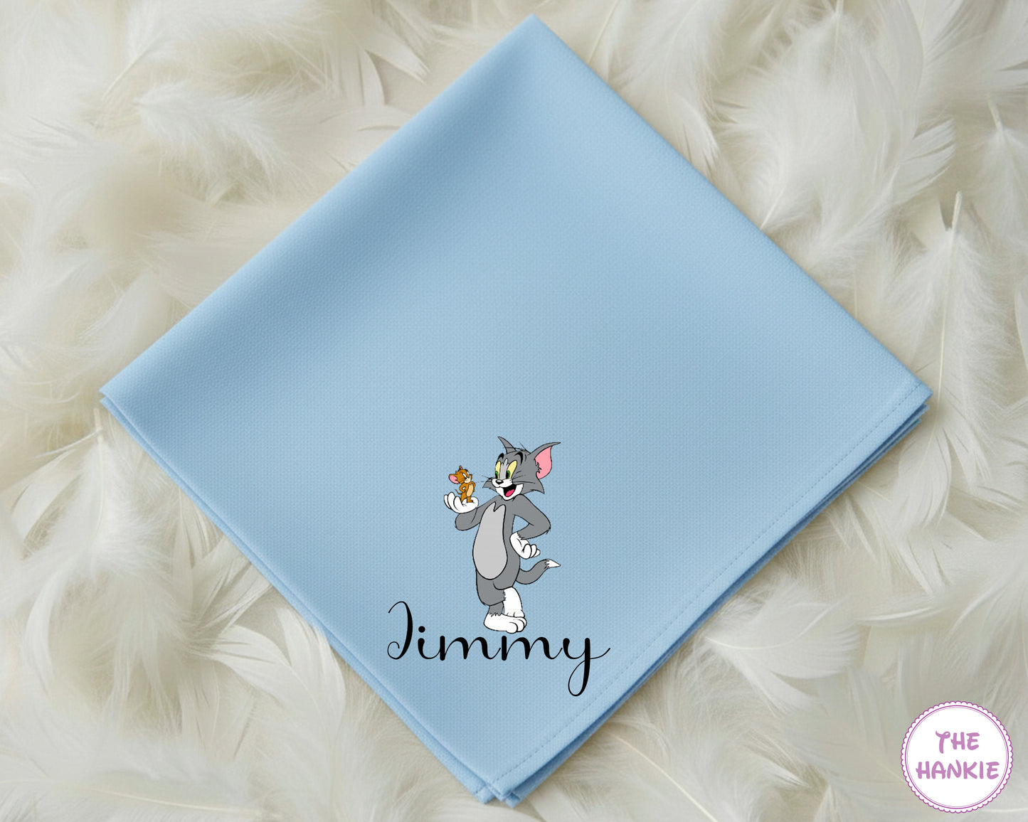 Cute Tom & Jerry Character Handkerchief with Name