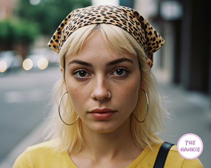Personalized Wild Chic Leopard Print Bandana