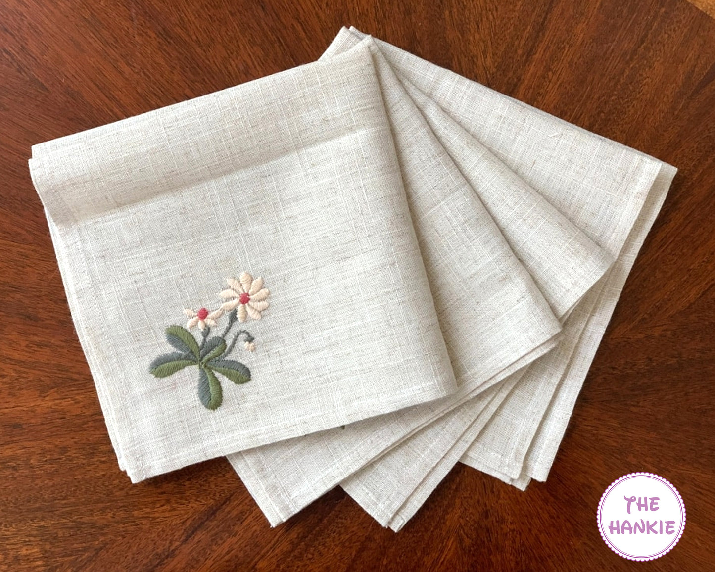 Flower Embroidered Handkerchief – Delicate & Timeless Gift