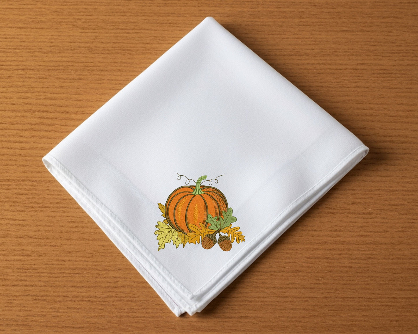 Personalized Men White Cotton Thanks Giving Handkerchief