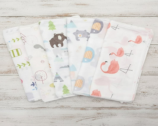 Double Layered Soft Cotton Printed Handkerchief for Kids