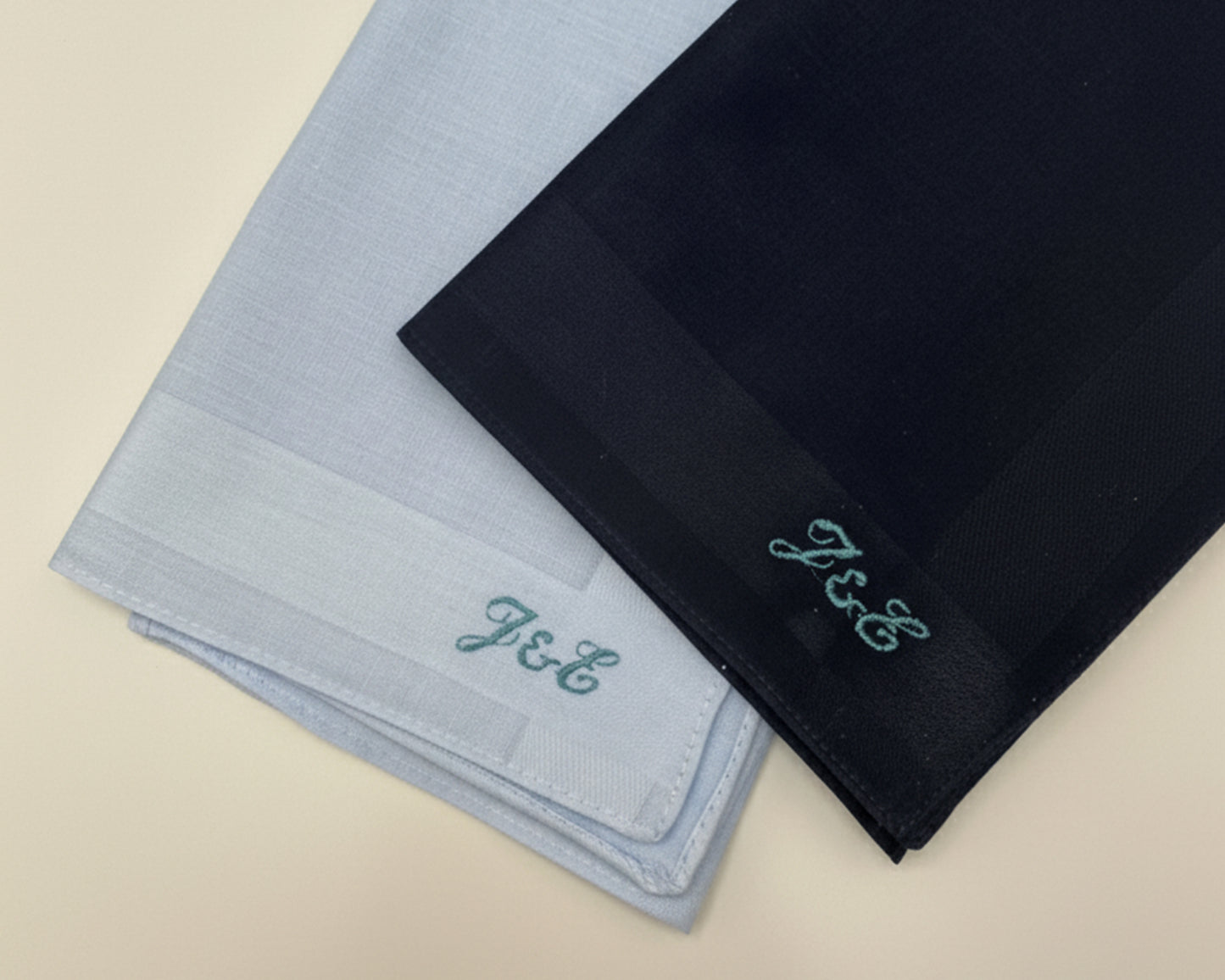 Custom Men’s Cotton Initial Embroidery Handkerchief - Pack of 5