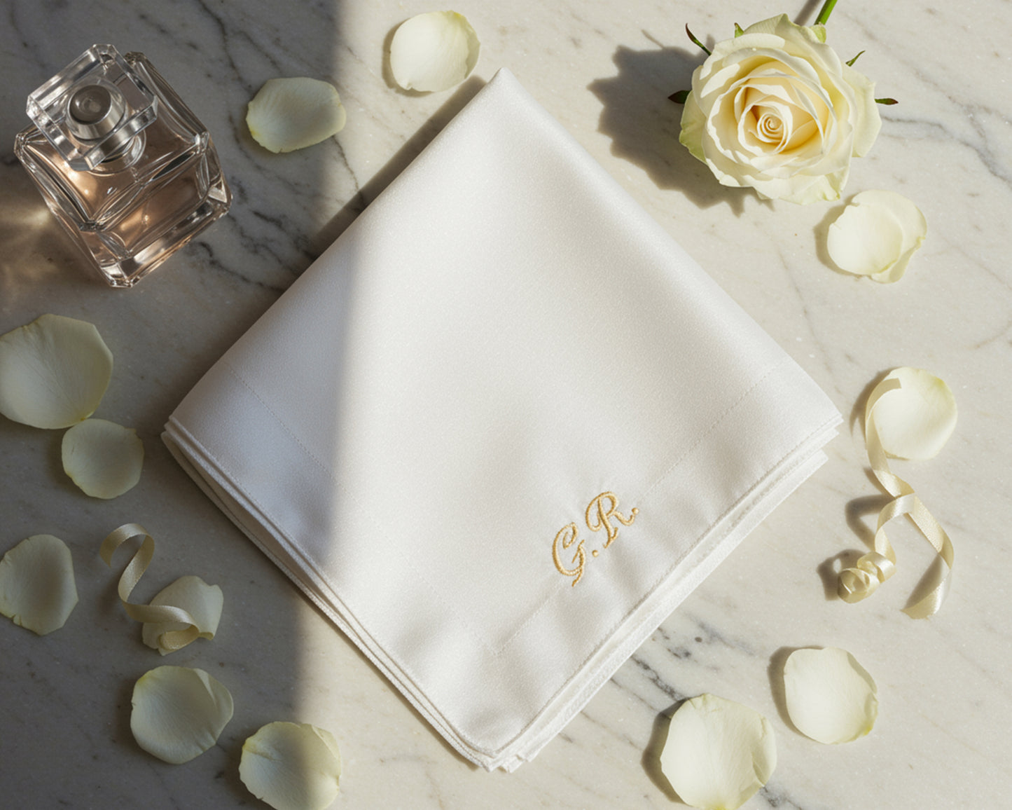 Personalized Embroidered Initials Handkerchief – Perfect Wedding Keepsake