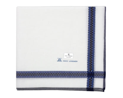 100% Cotton Men’s Premium Collection Handkerchief - Colour Borders
