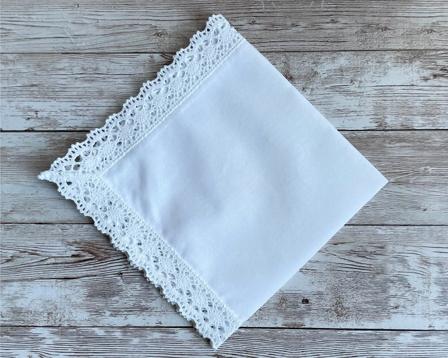 Women Lace Plain Handkerchief - Set of 5