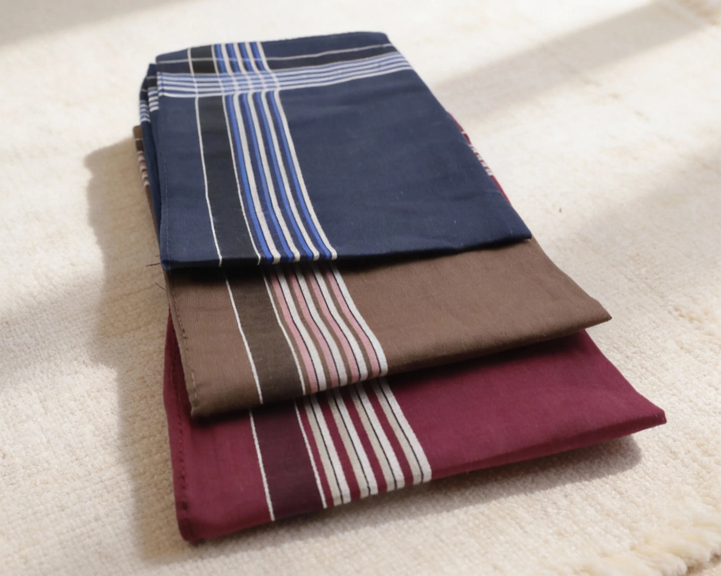Soft Plaid Cotton Hankies for Men – Pocket Handkerchief 3 Pack