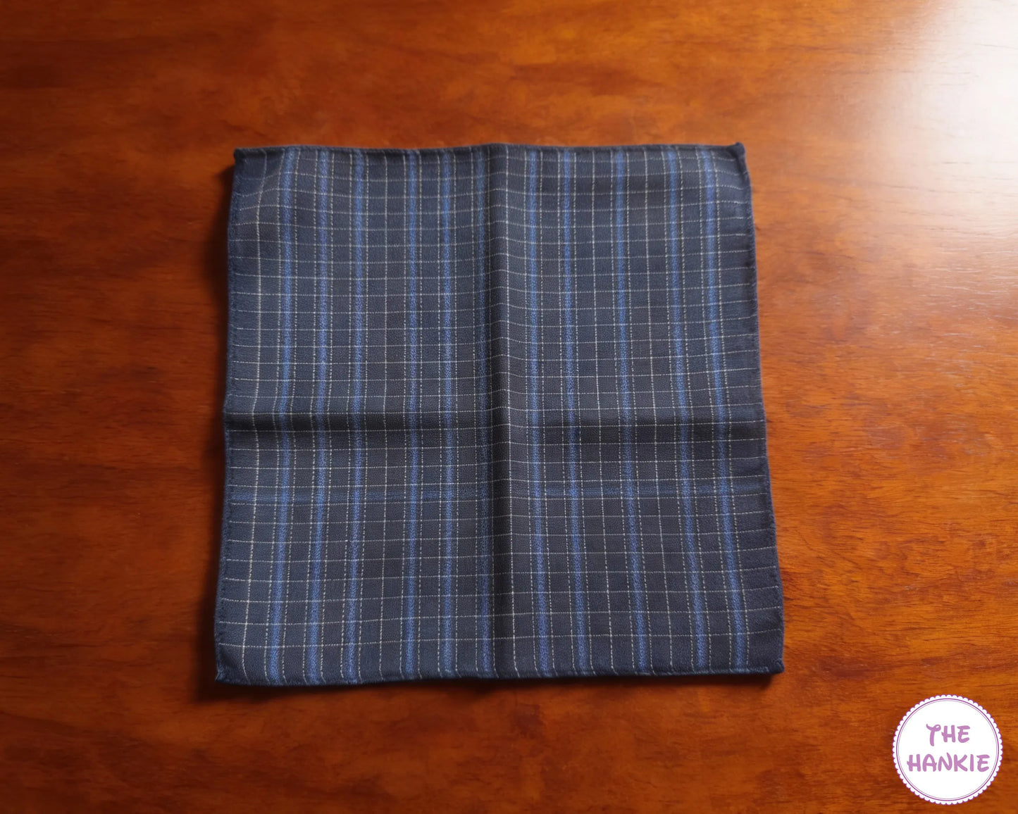 Men’s Cotton Grid Check Handkerchief – Classic Pocket Hankie