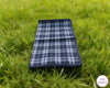 Men’s Blue Plaid Cotton Handkerchief – Classic Check Pocket Hanky