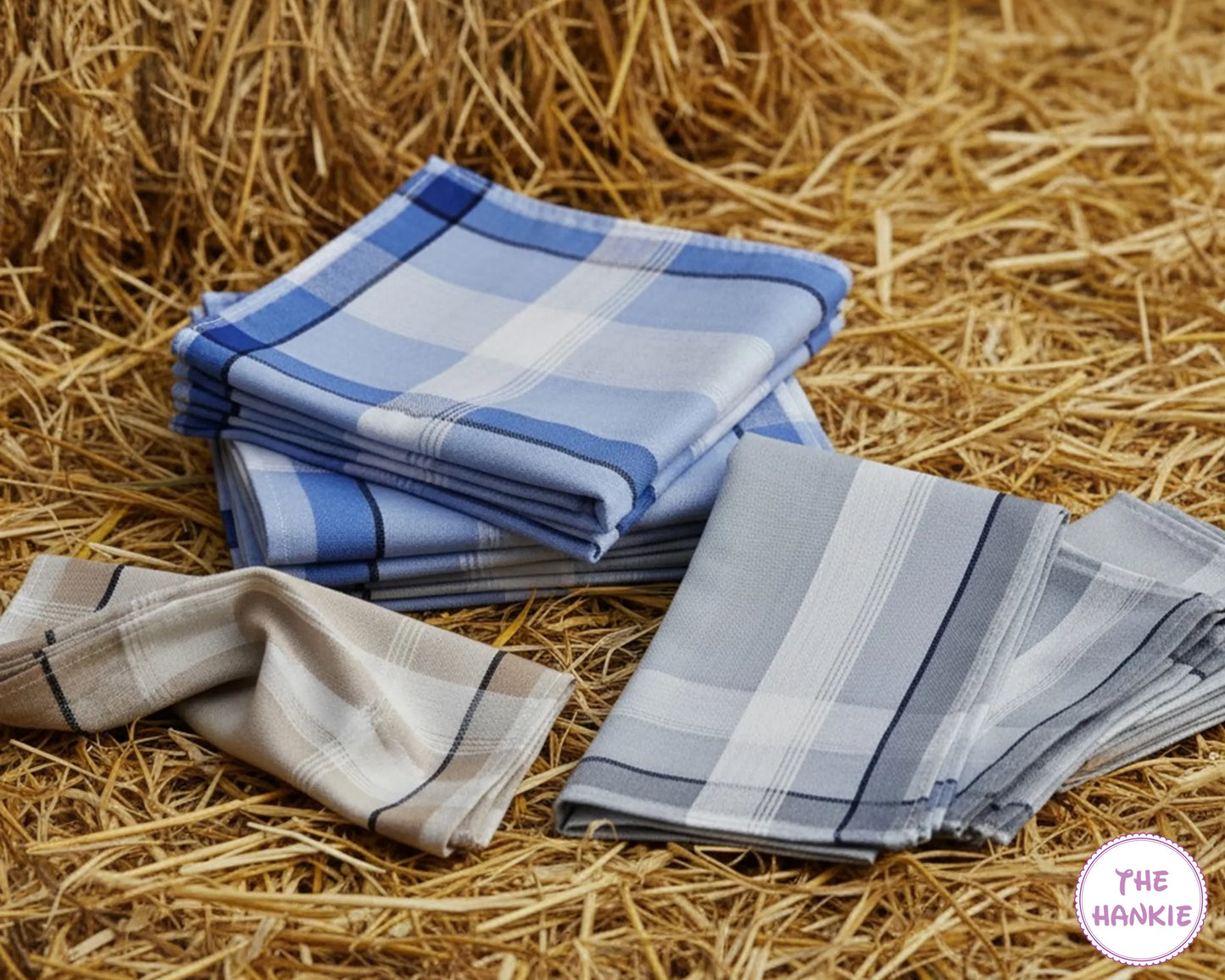 Soft Cotton Handkerchiefs – Classic Plaid Men's Hankies (3 Pieces)