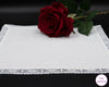 Elegant Bridal Handkerchief – White Cotton Hanky with Lace Border