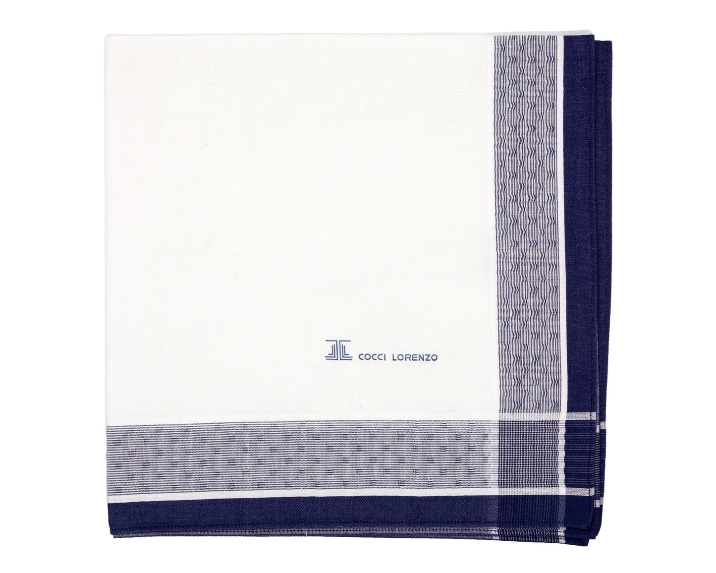 Elegant Office Handkerchiefs – White Cotton with Colour Borders Pack of 6