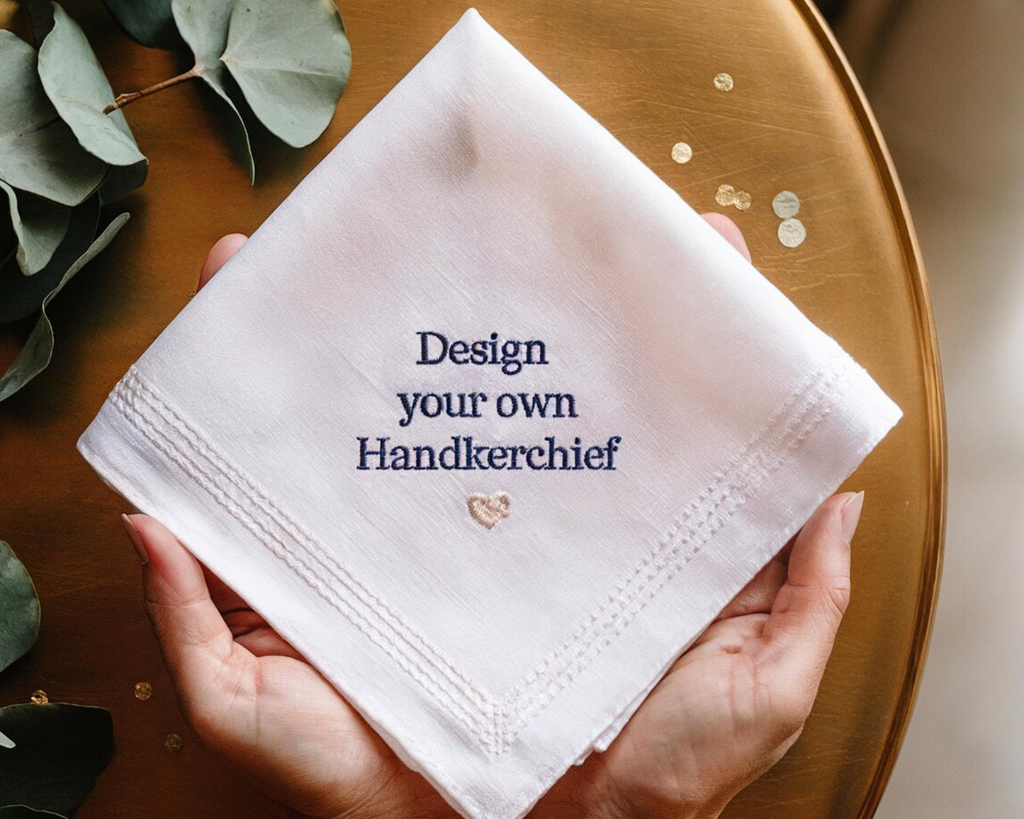 Design Your Own Handkerchief - For Bride or For Groom Or For Your Special One