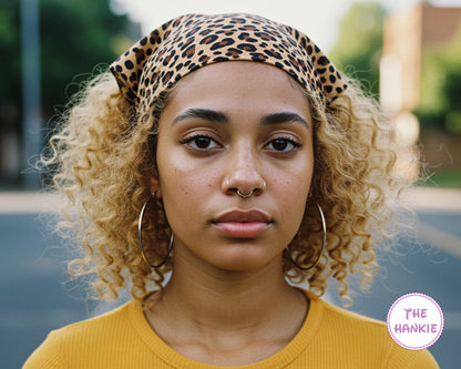 Personalized Wild Chic Leopard Print Bandana