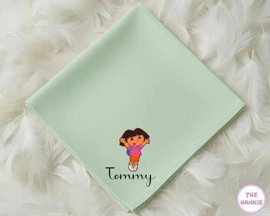 Personalized Dora Cartoon Kids Handkerchief