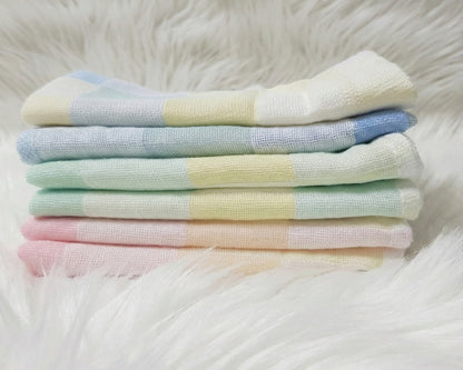 Soft Cotton School Assorted Handkerchief for Boys & Girls Pack of 6