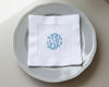 Personalized Monogram Embroidery Cotton Cocktail Napkins - Pack of 4