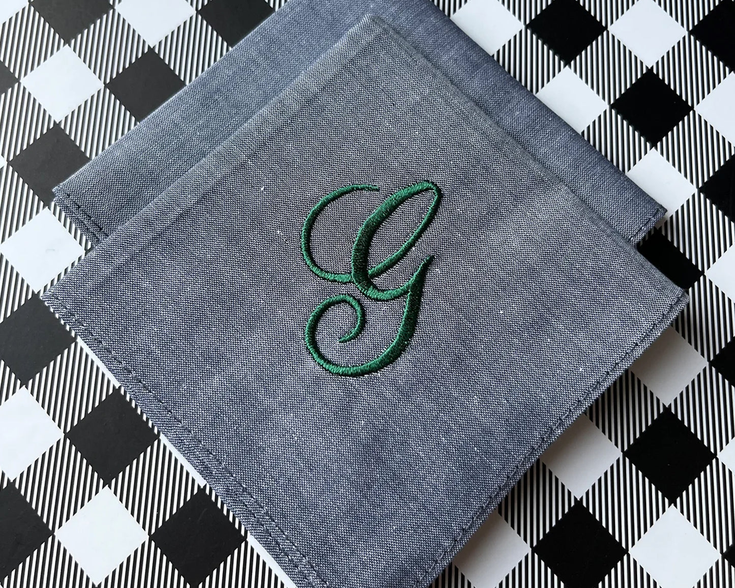 Personalized Embroidered Initial Handkerchief - Set of 2, 3