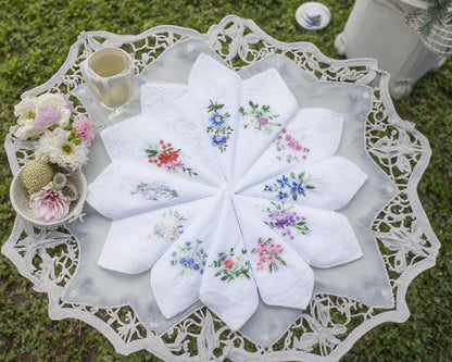 Women’s Floral Embroidered Assorted Lace Bulk Hankies