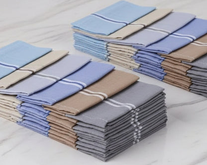 Men’s Lightweight Cotton Bulk Handkerchiefs – Pastel Assorted Pack