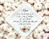 Custom Floral Scallop Remembrance Handkerchief for Mumma