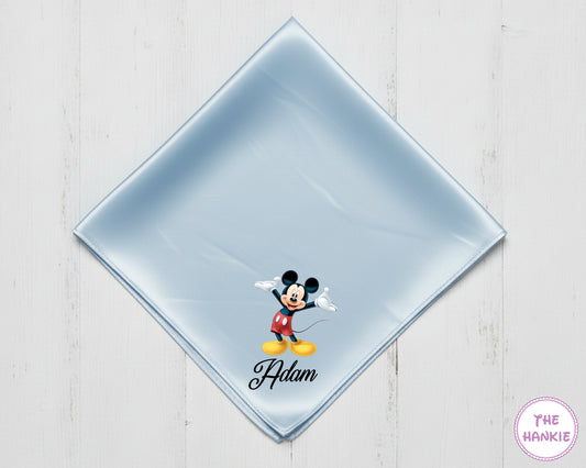 Custom Satin Kids Handkerchief – Mouse Character Design