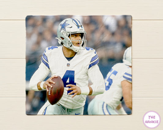 Custom Football Photo Handkerchief - Dak Prescott Fan Gift