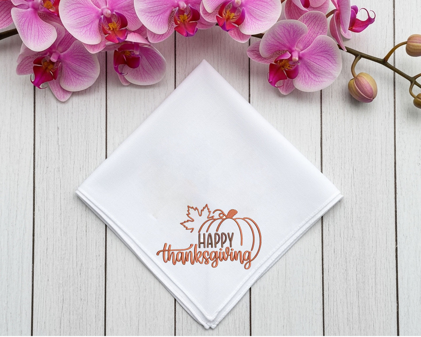 Festive Thanksgiving Cotton Handkerchief – Celebrate in Style