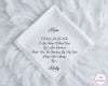 Personalized Your Text Wedding Lace Handkerchief for Mumma