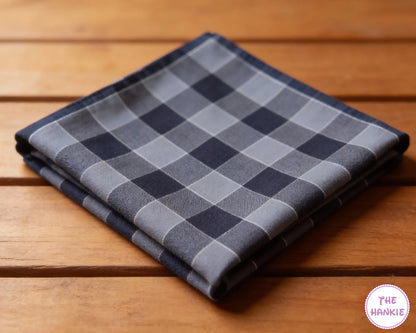 Men’s Classic Check Cotton Handkerchief – Soft Pocket Hankie