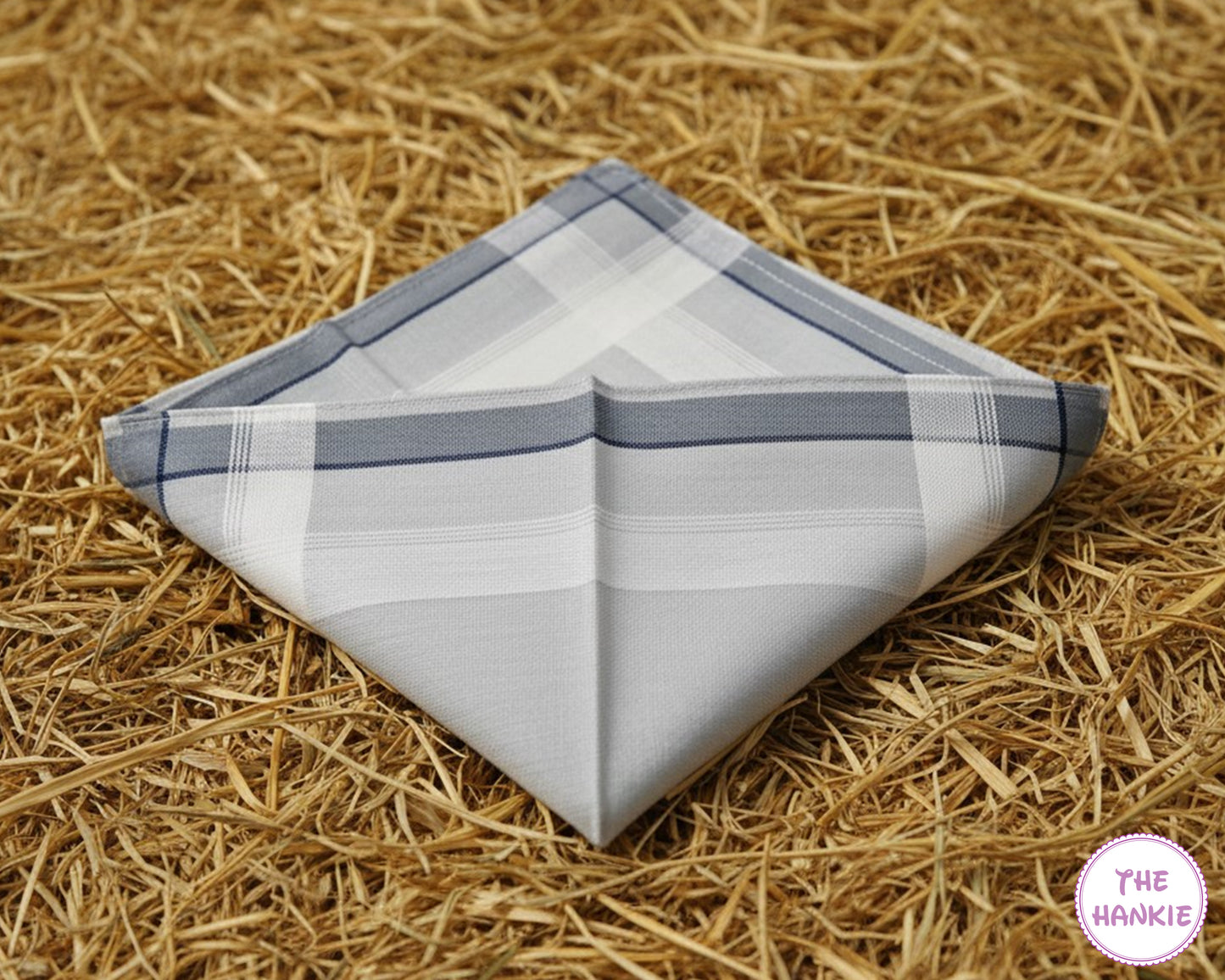 Men’s Everyday Cotton Handkerchief Set – Stylish Plaid Pattern (3 Pieces)