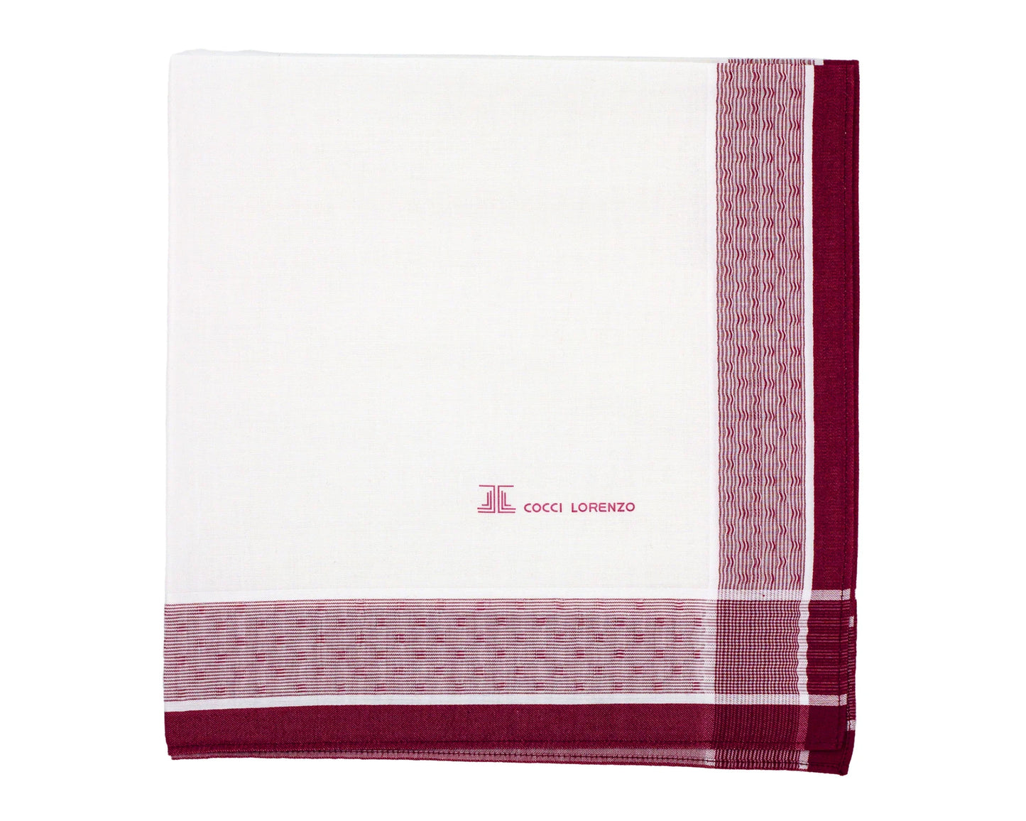 Gentleman’s Luxe Hanky Set – White Base, Blue Brown & Maroon Edges