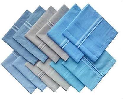 Men’s Lightweight Cotton Bulk Handkerchiefs – Pastel Assorted Pack