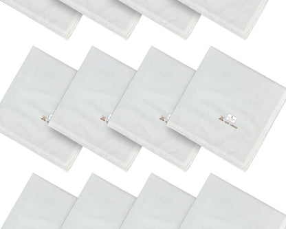 Elegant Full White Handkerchief for Men – Soft Cotton