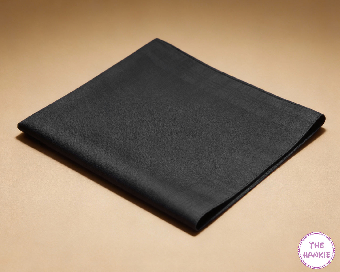 Premium Black Cotton Handkerchief for Men