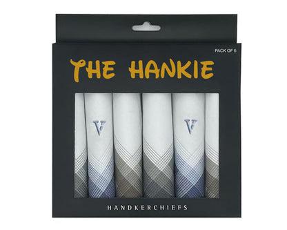 Stylish Men’s Cotton Handkerchief – Color Edge Pack of 6