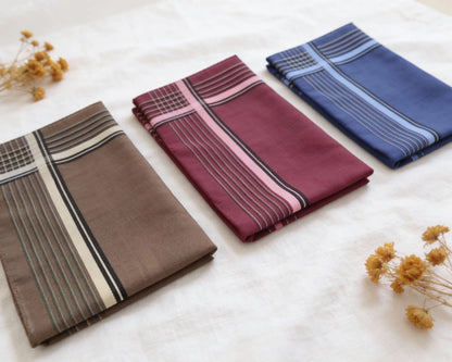 Cotton Plaid Handkerchiefs for Men – Plaid Hankies Set of 3
