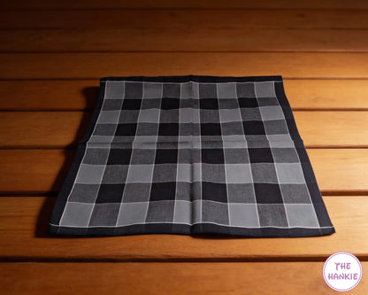 Men’s Classic Check Cotton Handkerchief – Soft Pocket Hankie