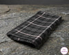 Men’s Plaid Cotton Handkerchief – Classic Black Check Pocket Hanky