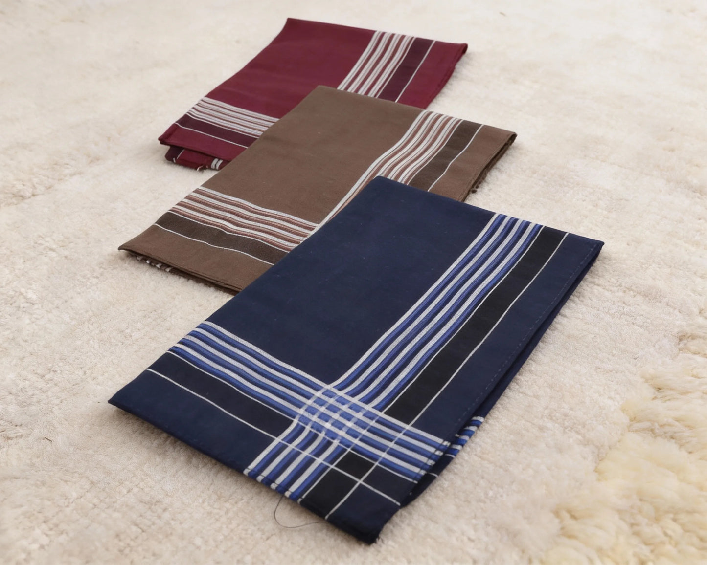 Soft Plaid Cotton Hankies for Men – Pocket Handkerchief 3 Pack