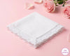 Bridal White Floral Lace Trim Handkerchief – Elegant Wedding Lace Hanky