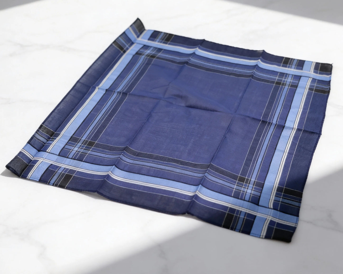 Men’s Soft Cotton Handkerchiefs Set of 3 – Classic Plaid Pocket Hankies